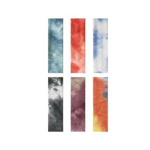 Tie-dye sports headband sweat-absorbing elastic hair band for yoga fitness and daily wear.