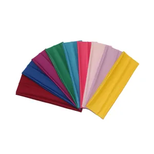 Colorful elastic sports headband for fitness, yoga, running and sweat absorption, multi-color.