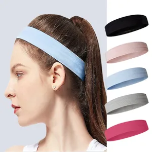 Korean Style Yoga Sports Headband High Elasticity Sweat Absorbing Nylon Hair Band Fitness Hair Accessories For Women
