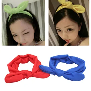 Cross-border European and American bow fabric headband rabbit ears hair hoop for women