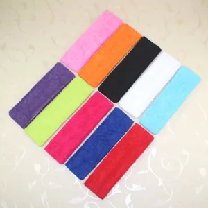 Unicolore bandeau de sport yoga éponge absorbante bandeau de fitness pour cheveux unisexe