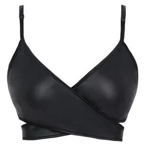 Women's Sexy PU Leather Corset Top Cross Strap V Neck Camisole Slim Fit Sleeveless Solid Color Party Clubwear