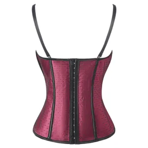 Femme corset bourgogne entraineur de taille bustier maille vintage shapewear haut