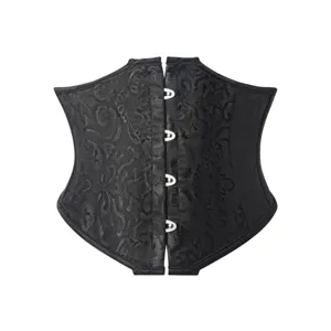 Women's Jacquard Waist Cincher Corset Belt Front Metal Buckle Slimming Body Shaper Shapewear