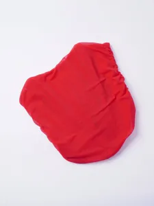 Red breathable mesh elastic fabric detail shot for women's shapewear and tube tops.