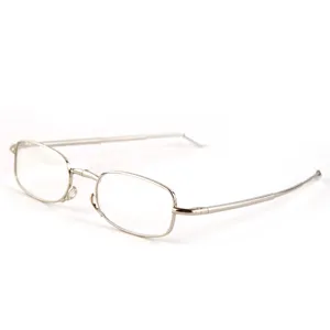 Tragbare Metall Lesebrille klappbar mit teleskopischen Bügeln für Damen und Herren