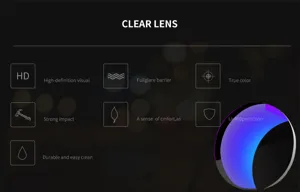 Lunettes de soleil UV400 pour cyclisme en plein air pour hommes graphique de lentille claire