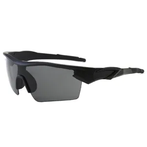Lunettes de soleil sport homme cyclisme protection UV mode extérieure monture noire verres