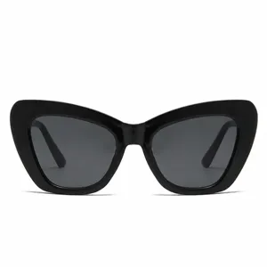 Occhiali da sole occhio di gatto neri donna grandi vintage moda per guida all aperto UV400.