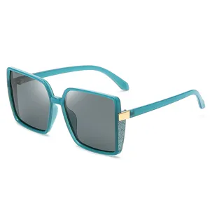 Lunettes de soleil carrées surdimensionnées polarisées chic pour femmes rétro style