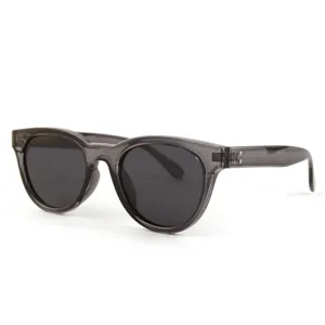 Occhiali da sole polarizzati eleganti da donna e uomo, protezione UV400 con montatura grigia.