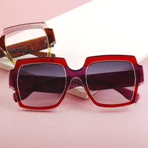 Lunettes de Soleil Carrées Rétro pour Hommes Femmes Protection UV400 Verres Dégradés Mode Conduite Extérieure