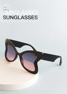 Stylish butterfly sunglasses for women and men, gradient lenses, UV protection fashion eyewear.