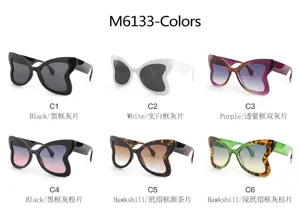Women fashion butterfly sunglasses UV protection oversized sun glasses stylish eyewear