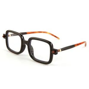 Classic thick frame square optical glasses for men and women retro vintage clear lens eyewear
