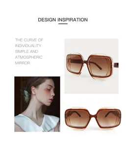 Trendy oversized multi-layer polygon sunglasses with gradient lenses for women and men.