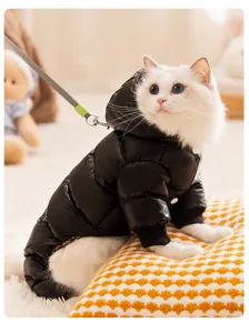 Warme Winter Haustier Daunenjacke mit Kapuze, vierbeinige Hunde und Katzen Kleidung.