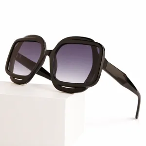 Retro Polygon Colorblock Sunglasses For Men And Women UV400 Protection Fashion Trend Eyewear Vintage Shade Glasses