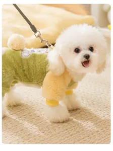 Kuschelige warme Haustier Fleecekleidung für kleine Hunde Katzen Herbst Winter weicher Overall