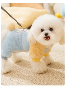 Warmer Fleece Overall fuer kleine Hunde Welpen Teddy Bicho Haustierkleidung Winter warm