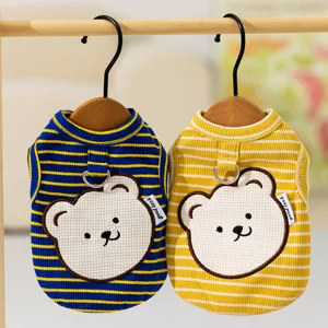 Cute Striped Pet Vest Breathable Summer Dog Clothes Small Dogs Cats Apparel Puppy Tank Top Pet Supplies