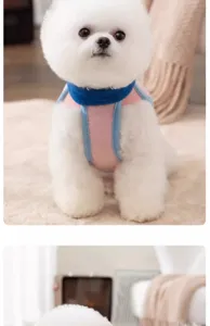 Detailed view of the cute pet winter padded vest, soft quilted fabric for warm and cozy wear.