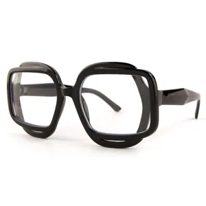 Trendy retro polygon sunglasses for men and women, fashion vintage thick frame eyewear