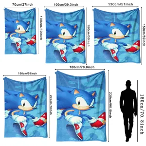 Sonic the Hedgehog fleece blanket soft cartoon throw blanket multiple sizes available for kids