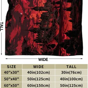 Halloween gotisch kasteel print deken, zachte werpdeken voor huis slaapkamer decor.