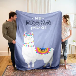Marrone coperta in flanella di alpaca morbida calda coperta per soggiorno e ufficio casa
