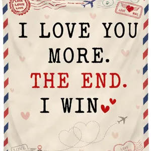 Couple Anniversary Gift Soft Flannel Blanket Letter Print Warm Cozy Bed Throw Blanket For Home Bedroom