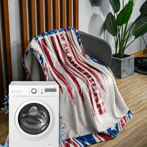 American citizen gift throw blanket, cozy flannel warm blanket for men and women, patriotic