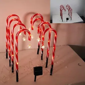 Zonne-energie zuurstok pad verlichting Kerst erf gazon buiten waterdichte decoratie LED