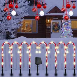 Solar kerst snoepstok gazon verlichting buiten tuin wandelpad decoratieve LED feestelijke verlichting