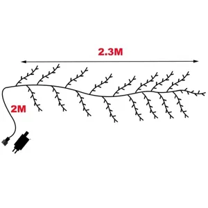 LED vine branch string light 2.3M decorative fairy lights for Christmas holiday home party decor.