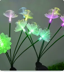 Lampes solaires de fleurs en fibre optique LED jardin décoration éclairage extérieur
