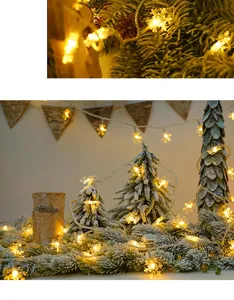 LED Schneeflocken Lichterkette warmweiss weihnachtliche Baum Deko Detail Ansicht
