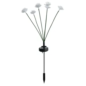 Solaire fibre optique fleur jardin lumière LED extérieur cour décorative paysage piquet