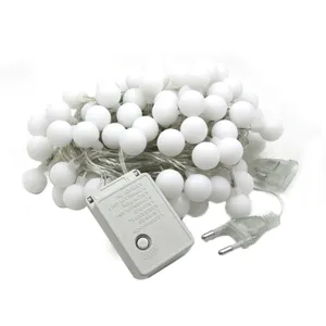 Frosted LED ball string lights for bedroom decoration, Christmas party and holiday lighting.