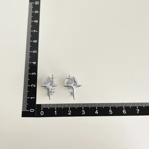 Non-piercing clip-on earrings featuring sparkling star cubic zirconia charms for stylish women.