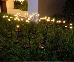 Zonne-energie vuurvliegjes lampen voor tuin en gazon, waterdichte LED tuindecoratie verlichting.