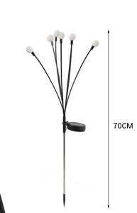 Zonne-energie vuurvlieg tuinlamp gazon buiten LED priklamp decoratie hoogte 70cm.