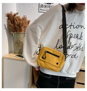 Borsa a tracolla in tela da donna borsa a spalla casual piccola borsa messenger scuola