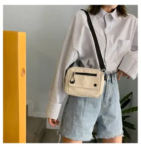 Borsa a tracolla casual in tela da donna, elegante borsa a spalla pratica per uso quotidiano.