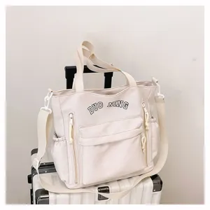 Τσάντα tote από νάιλον μεγάλη χωρητικότητα casual σχολική τσάντα ωραία λεπτομέρεια