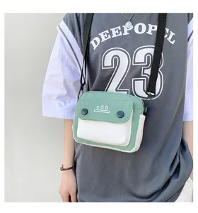 Canvas small crossbody bag for women, fashion colors chic design for casual wear.