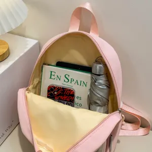 Zaino rosa da college per scuola e tempo libero con un grande design di grande capienza.