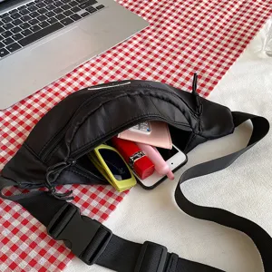 Bolso de pecho de nailon de moda para hombre y mujer, bandolera informal versátil.