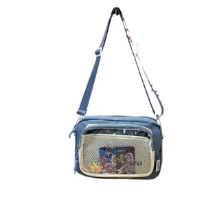 Japanese style ita bag crossbody shoulder bag with clear window and anime cards for daily fashion