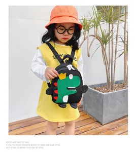 Kids cute dinosaur backpack casual cartoon school bag for boys and girls daily use